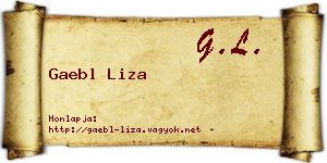 Gaebl Liza névjegykártya