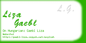 liza gaebl business card